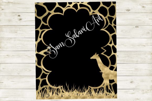 Download Gold Giraffe Invitation Party Template - Premium Resources