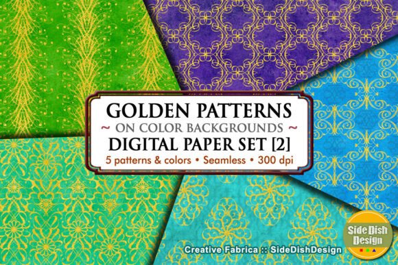 Download Golden Patterns Digital Papers [2] - Golden patterns Collection
