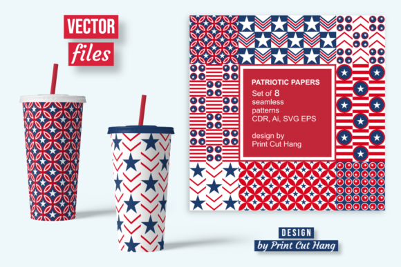 Download Patriotic Repeating Patterned Papers - Repeating Collection