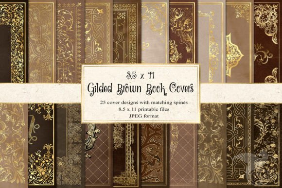 Download Gilded Brown Book Covers - Book cover Collection