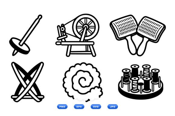 Download Spinning Wheel Craft Icons - Premium Resources