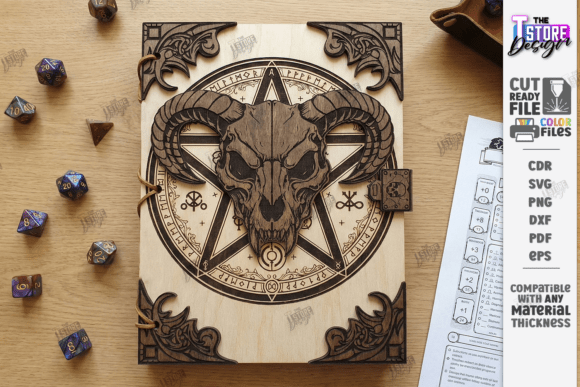 Download Fantasy Book Cover Laser Cut | Dragon - Book cover Collection