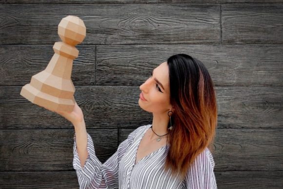 Download Pawn 3D Chess Set Paper Craft - Craft Collection