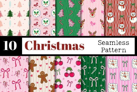 Download Christmas Repeating Pattern Bundle PNG - Repeating Collection