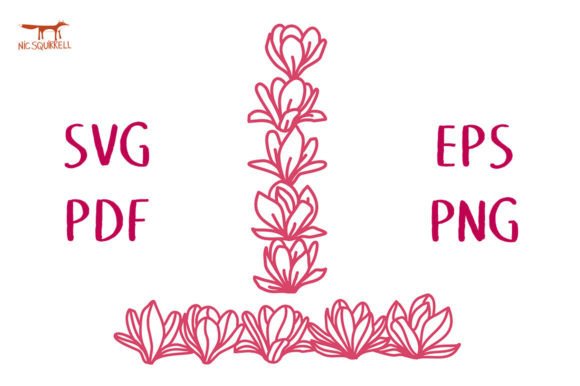Download Magnolia Flower Repeating Borders SVG - Repeating Collection