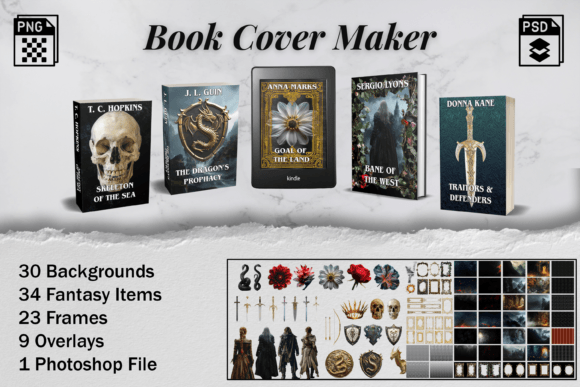 Download Fantasy Book Cover Creator Kit - Premium Resources