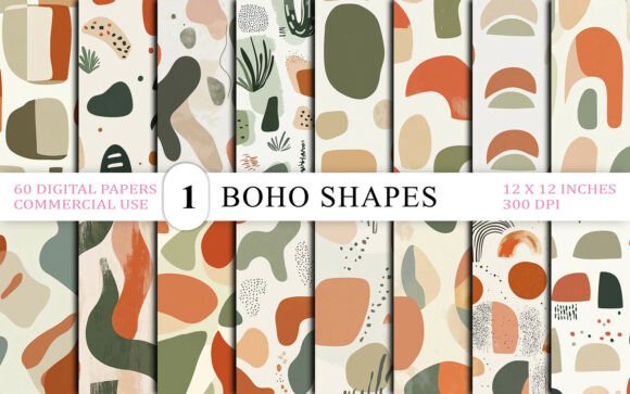Download Abstract Boho Shapes Background - Shapes Collection